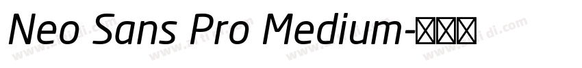 Neo Sans Pro Medium字体转换